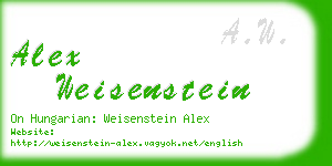 alex weisenstein business card